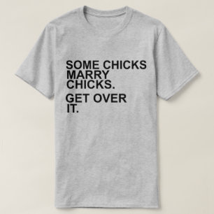 あるひよこはそれをひよこと乗り越えますレズビアンのプライドを結婚します Tシャツ