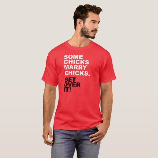 あるひよこはひよこと結婚します。 それを乗り越えて下さい! Tシャツ (正面フル)