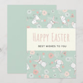 あるウサギがあなたを愛しているイースターの手書き写真 シーズンカード (正面/裏面)