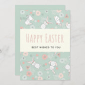 あるウサギがあなたを愛している イースターの写真 ハッピーイースター シーズンカード (正面/裏面)