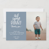 あるウサギの写真 サンキューカード (正面)