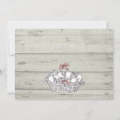 あるウサギの1歳のイースター誕生日パーティー招待状 招待状 (裏面)