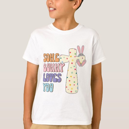 あるウサギはあなたが好き - イースター Tシャツ (正面)