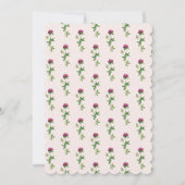 あるウサギは1歳、クローバー 招待状 (裏面)