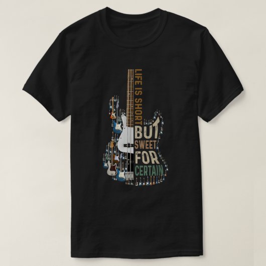 あるギタリストのための人生は短くも美しい Tシャツ (デザイン正面)
