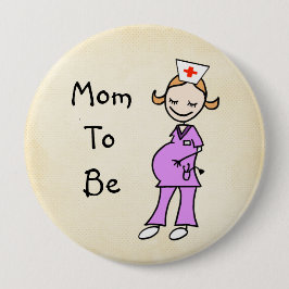 あるナースのお母さんベージュ 缶バッジ