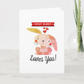あるバニーがバレンタインデーおもしろいの気まぐれにあなたを愛している カード (正面)