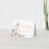 あるバニーが最初の誕生日を回している サンキューカード (正面)