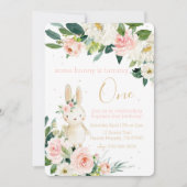 あるバニーが最初の誕生日を回している 招待状 (正面)