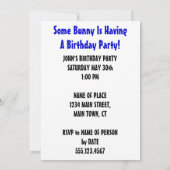 あるバニーが誕生日パーティーの招待状 招待状 (裏面)