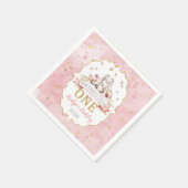 あるバニーが1歳の誕生日を迎える スタンダードカクテルナプキン (角)