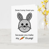 あるバニーはバレンタインデーのウサギ、あなたを愛している カード (黄色い花)