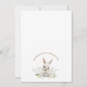 あるモダンバニーが1歳の誕生日を迎える 招待状 (裏面)