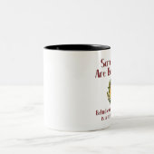 あるリーダーは生まれる女性のマグです ツートーンマグカップ (中央)