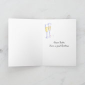 ある上品な鳥から別の鳥への幸せなクリスマス シーズンカード (内部)