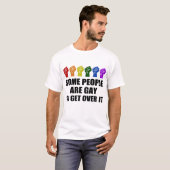 ある人はゲイだから乗り越える Tシャツ (正面フル)