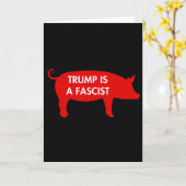 ある人は言う… トランプはファシストだ カード (黄色い花)