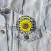 ある伯母さん女の子のヒマワリのベビーシャワー 缶バッジ (インサイチュ)