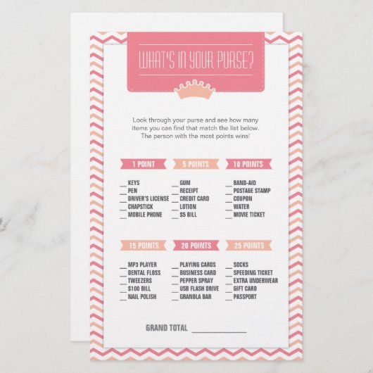 ある何があなたの財布のゲームに小さいプリンセス 便箋 (正面/裏面)