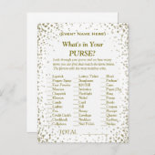 ある何があなたの財布|の金ゴールドの紙吹雪に インビテーションポストカード (正面/裏面)