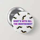 ある何がすべての髭ボタンと 缶バッジ (正面&裏面)