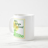 ある何がキンボウゲの上に コーヒーマグカップ (正面左)