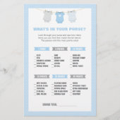 ある何がゲーム青いあなたの財布にボディスーツのベビーシャワー 便箋 (正面)