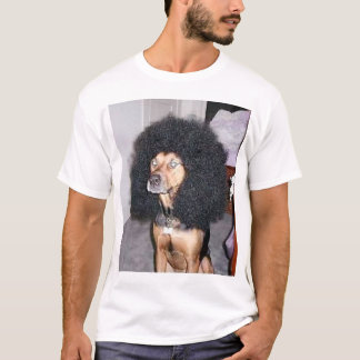 ある何が犬の上に Tシャツ