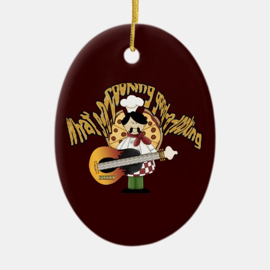 ある何が-料理よ見ること セラミックオーナメント (正面)