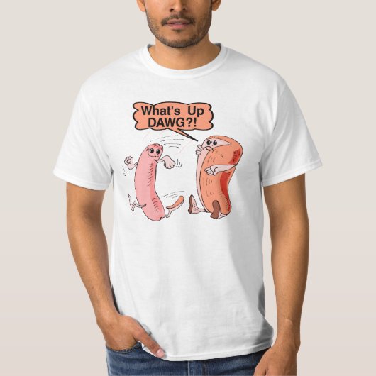 ある何がDawgの上に Tシャツ (正面)