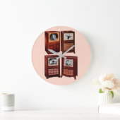 ある何がTVに ラージ壁時計 (ホーム)