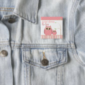 ある及び女の赤ちゃんの誇り高い祖母フクロウ 缶バッジ (インサイチュ)