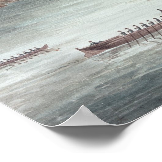 ある地点からのティコンデロガの見解 ポスター (角)