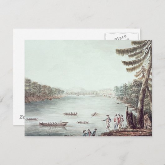 ある地点からのティコンデロガの見解 ポストカード (正面/裏面)