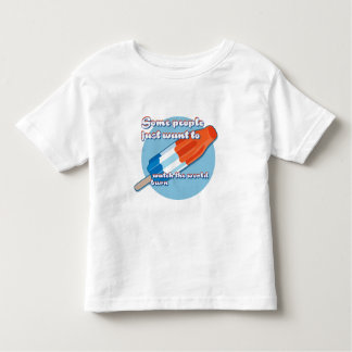ある子供はちょうど世界が燃えるのを見たいと思います トドラーTシャツ