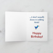 ある小さな鳥が、お誕生日だと言ったのです。ルック… カード (内部)