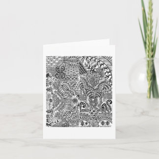 ある小型スケッチの挨拶状 カード