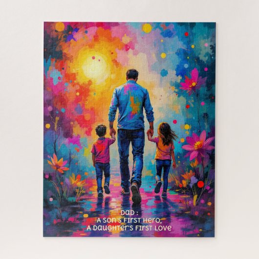 ある意味で父の日を幸せにユニークする ジグソーパズル (縦)