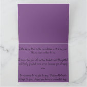 ある新しい母への幸せな母の日!! カード (内部)
