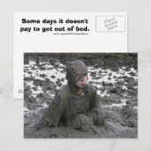 ある日それはベッドから起き出すことを支払いません ポストカード (正面/裏面)