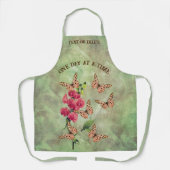ある日に一度に蝶の花感動的 エプロン (正面)