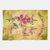 ある日に一度に蝶の花感動的 キッチンタオル (横)