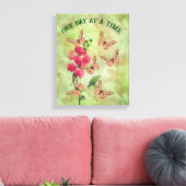 ある日に一度に蝶の花感動的 キャンバスプリント (インサイチュ (リビング))