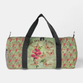 ある日に一度に蝶の花感動的 ダッフルバッグ (裏面)