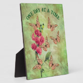 ある日に一度に蝶の花感動的 フォトプラーク (側面)