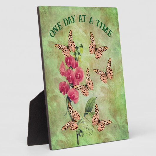 ある日に一度に蝶の花感動的 フォトプラーク (側面)
