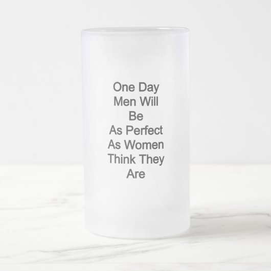 ある日の男性は女性と同じくらい完璧考えになる フロストグラスビールジョッキ (中央)