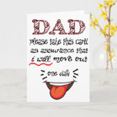 ある日の私の引っ越しは最高の父の日 カード (黄色い花)