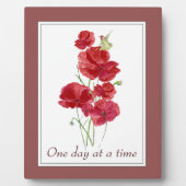 「ある日を一度に」インスパイアの引用文花 フォトプラーク (正面)