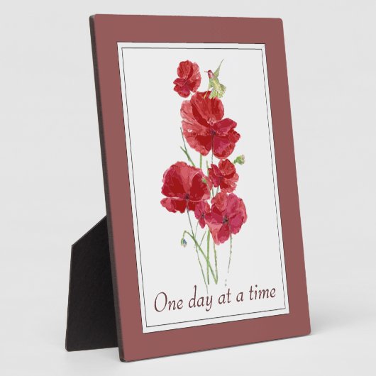 「ある日を一度に」インスパイアの引用文花 フォトプラーク (側面)